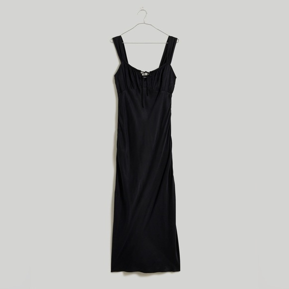 Madewell Women’s Square-Neck Midi Dress NO103 Size 6 In True Black NWT - Picture 4 of 5